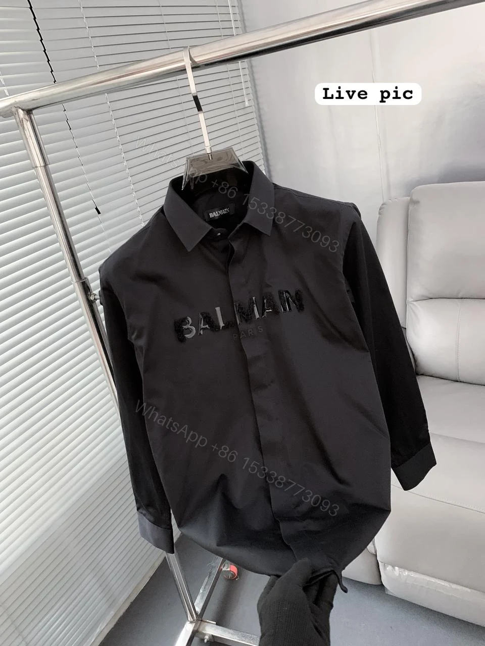 View 6 of Balmain Paris Cotton Lycra Premium Shirts First Copy | AAA+ Imported Replica