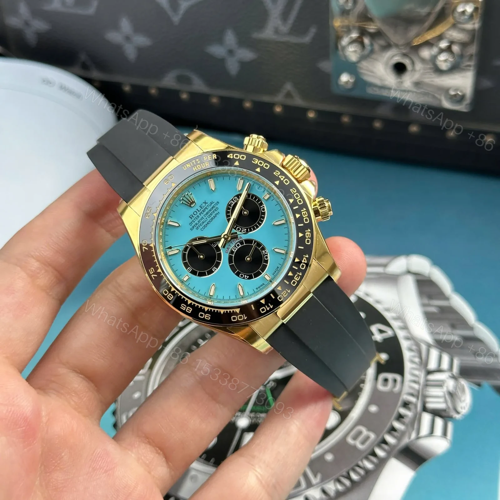 View 3 of Superclone Rolex Daytona 126518LN Turquoise Dial “Alcaraz”