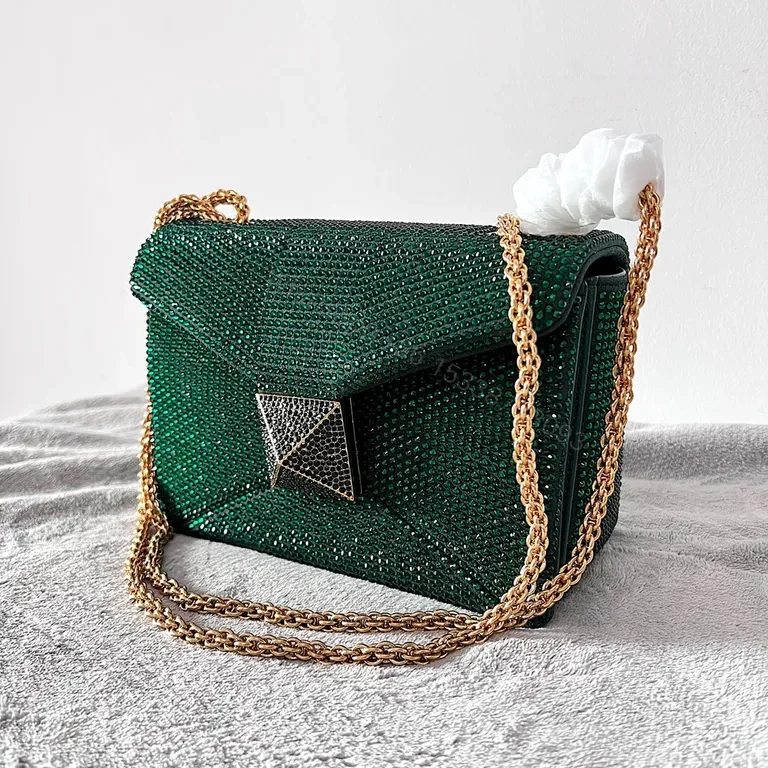 View 3 of Emerald Valentino Bag: Textured Leather, Day-to-Night Versatility