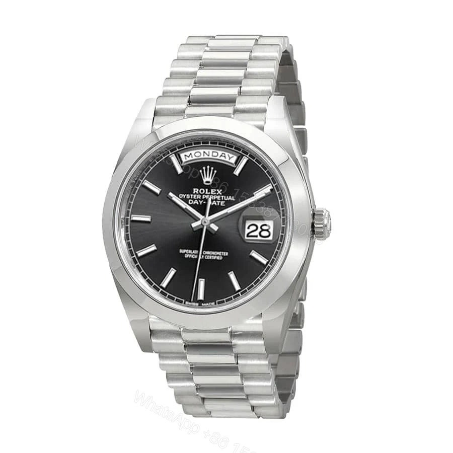 View 2 of Rolex Day-Date 36 128239 Super Clone : 36mm White Gold Diagonal Black Dial