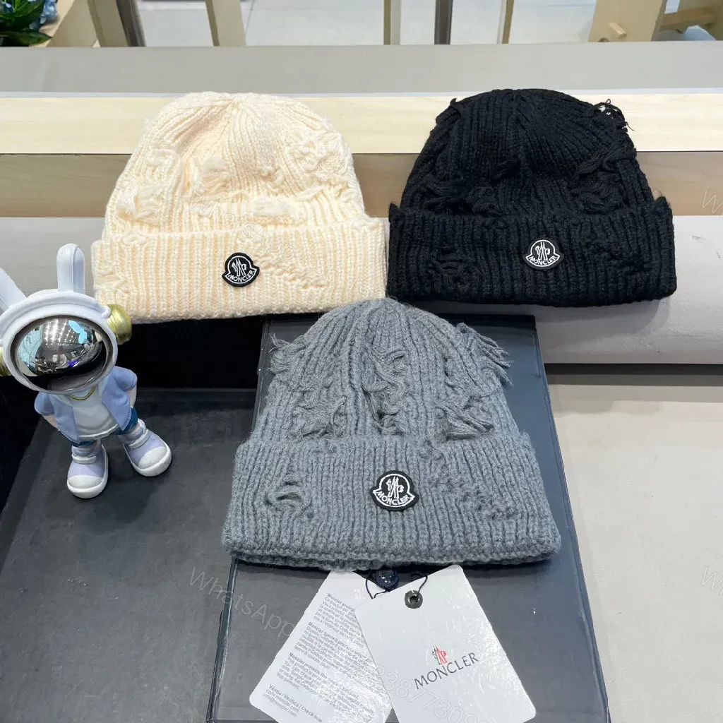 View 5 of Cream Knit Beanie, Cream, Cable-Knit, Signature Emblem, Beanie