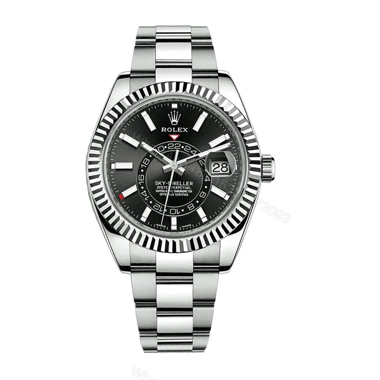 Rolex Sky-Dweller 326934 Super Clone : Steel White Gold Black Dial 42mm — view 1