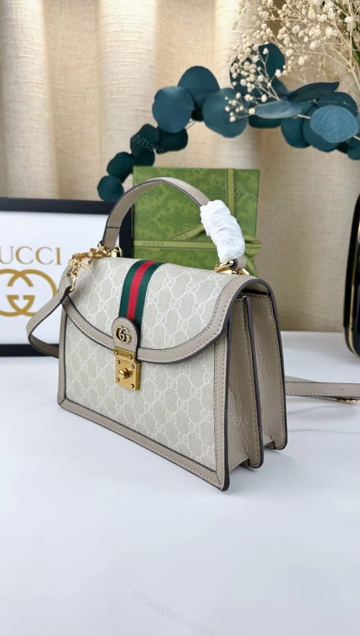 View 3 of First Copy Gucci Ophidia Top Handle Shoulder Bag