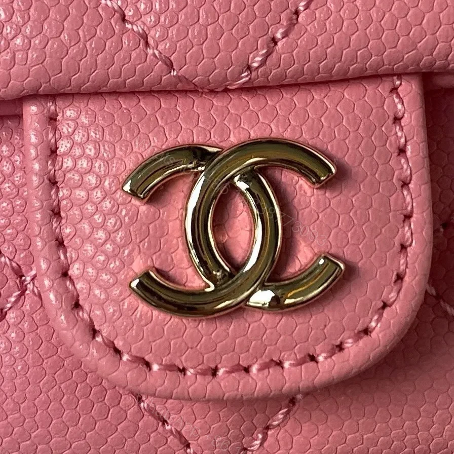 View 5 of Chanel Backpack Duma Mini Replica 11 Pink Lock Gold 21.5×19.5x12cm