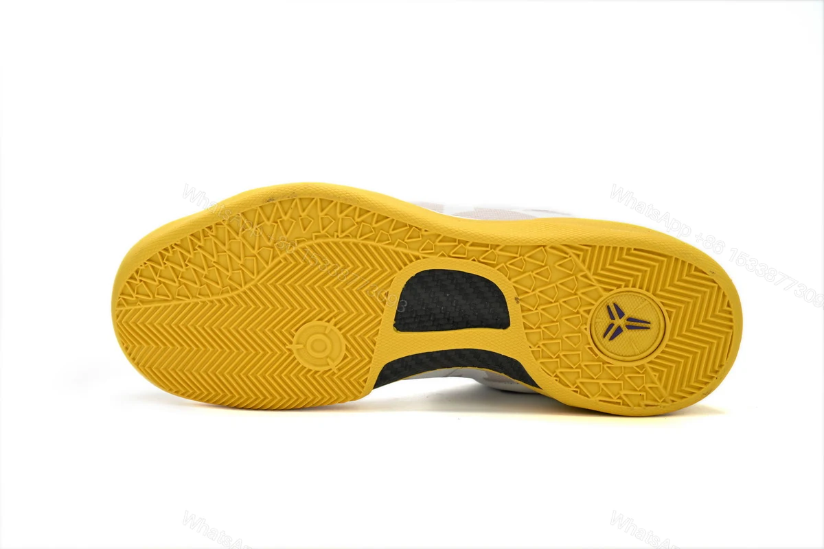 View 4 of Nike Kobe 8 Low WhitePurple-Yellow 555035-101