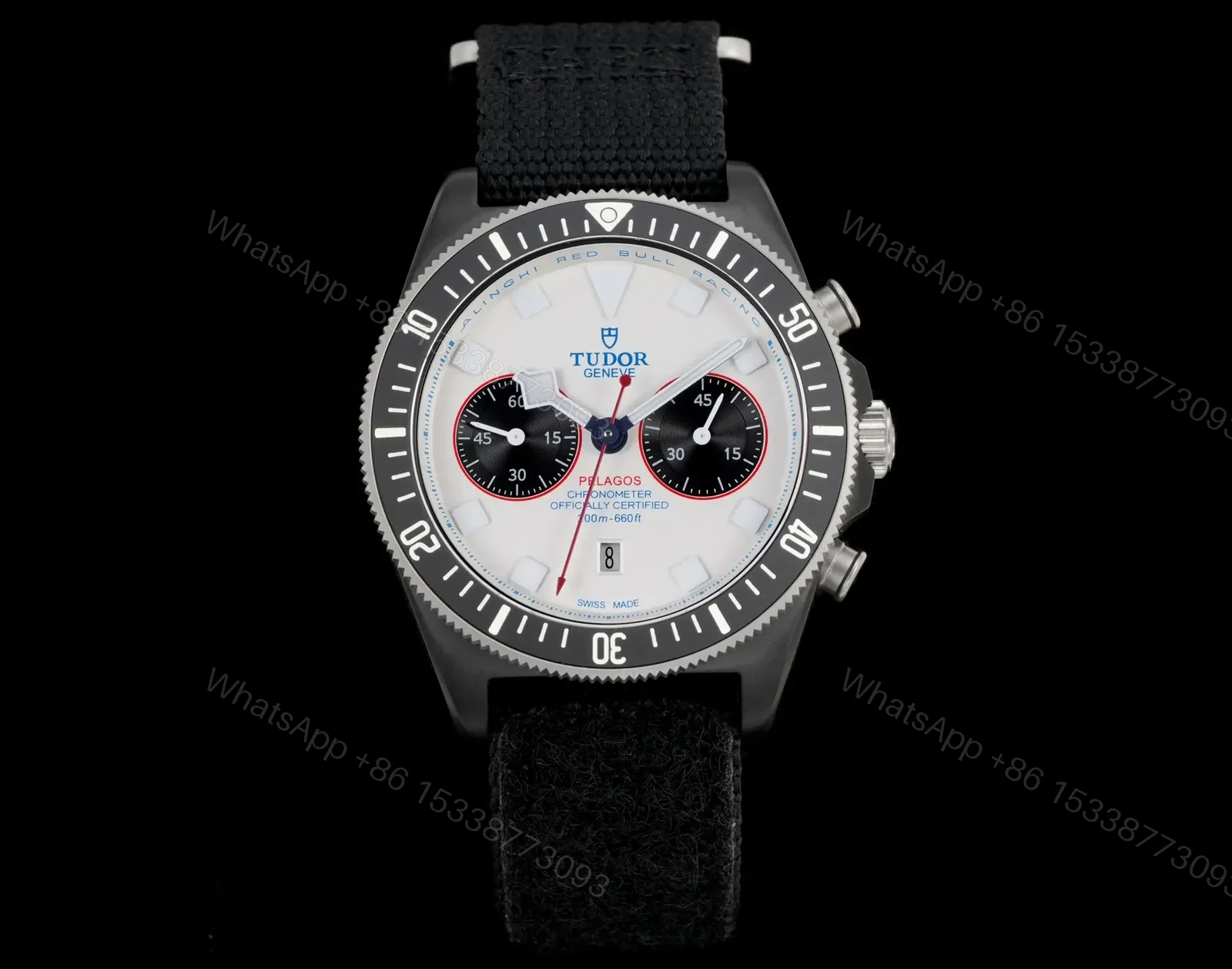 View 6 of Tudor FXD White Dial Chronograph Black Fabric Strap Ultimate 43MM M25807KN-0001