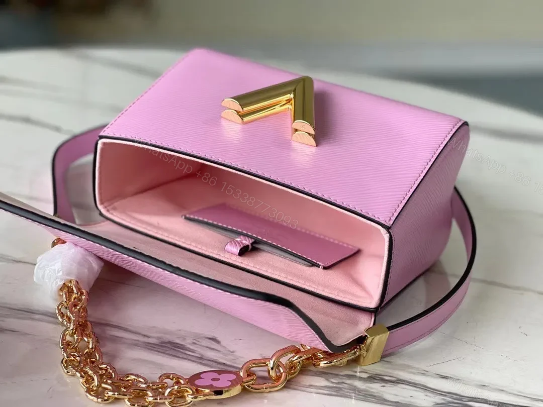 View 3 of Louis Vuitton LV Twist Pink Handbags With Lock Gold 24cm
