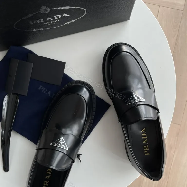 View 6 of Glossy Prada Penny Loafer: All-Day Confidence in Patent Leather