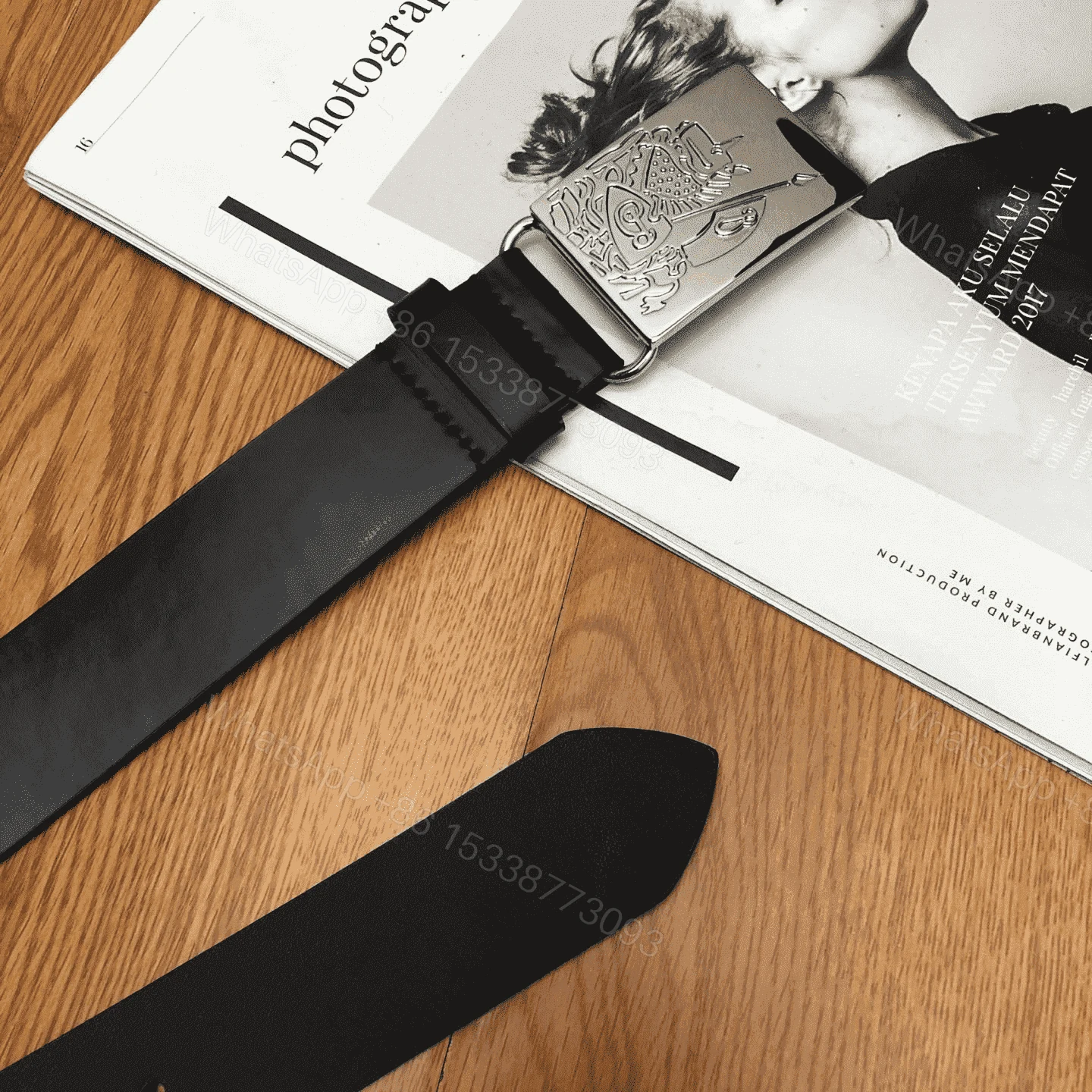 View 4 of BURBERRY BLACK MEN’S LUKE LEATHER BELT – B24