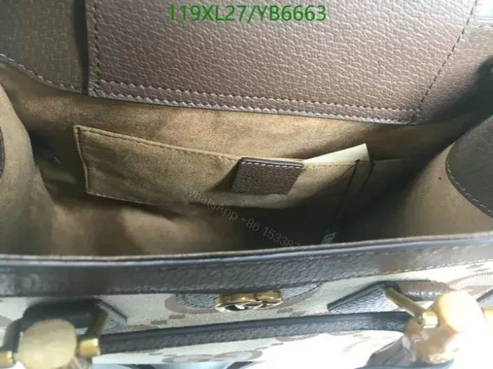 View 6 of Gucci Replica Jumbo GG Large Tote Brown Bag YB66638 – Camel Leather Handbag