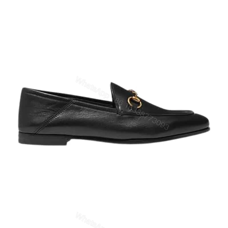 GUCCI BRIXTON HORSEBIT-DETAILED LEATHER COLLAPSIBLE-HEEL LOAFERS – LDG013 — view 1