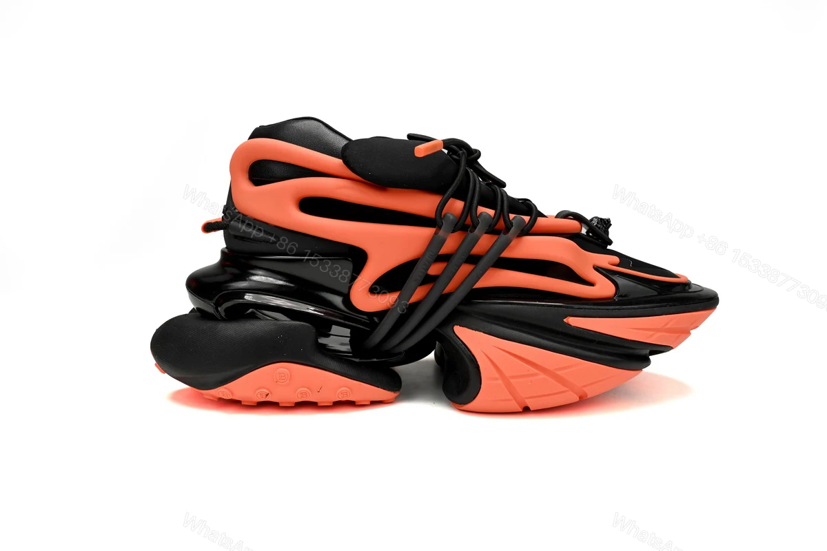 View 6 of BALMAIN Multikolor Buty sportowe Black orange YM1VJ309