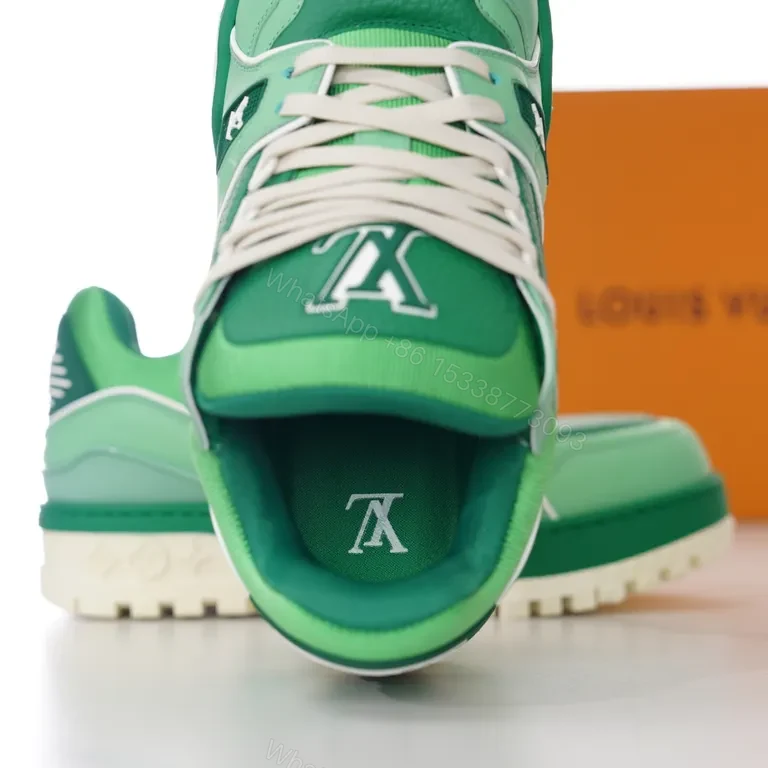 View 5 of Green Platform Sneaker: Luxe Craft, Subtle LV Cues