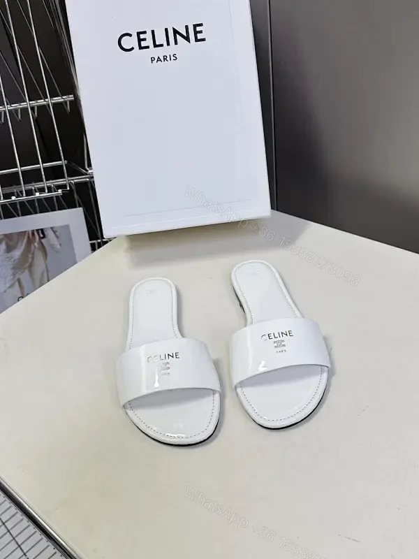 Minimalist White Slip-On with Luxe Details - Premium Comfort Slides — view 1