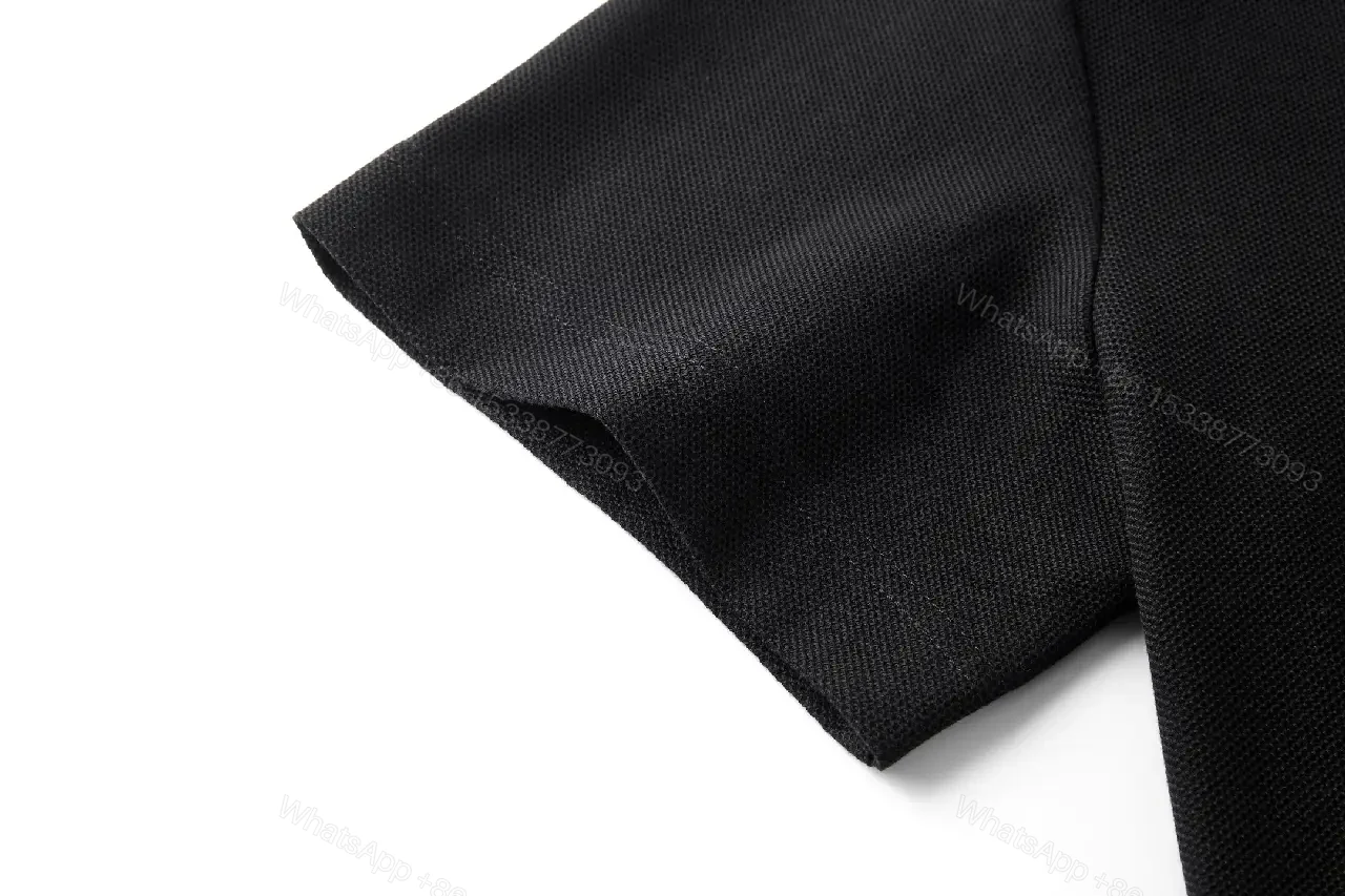 View 3 of Black Cotton Polo with Burberry Logo Embellishment Shirt