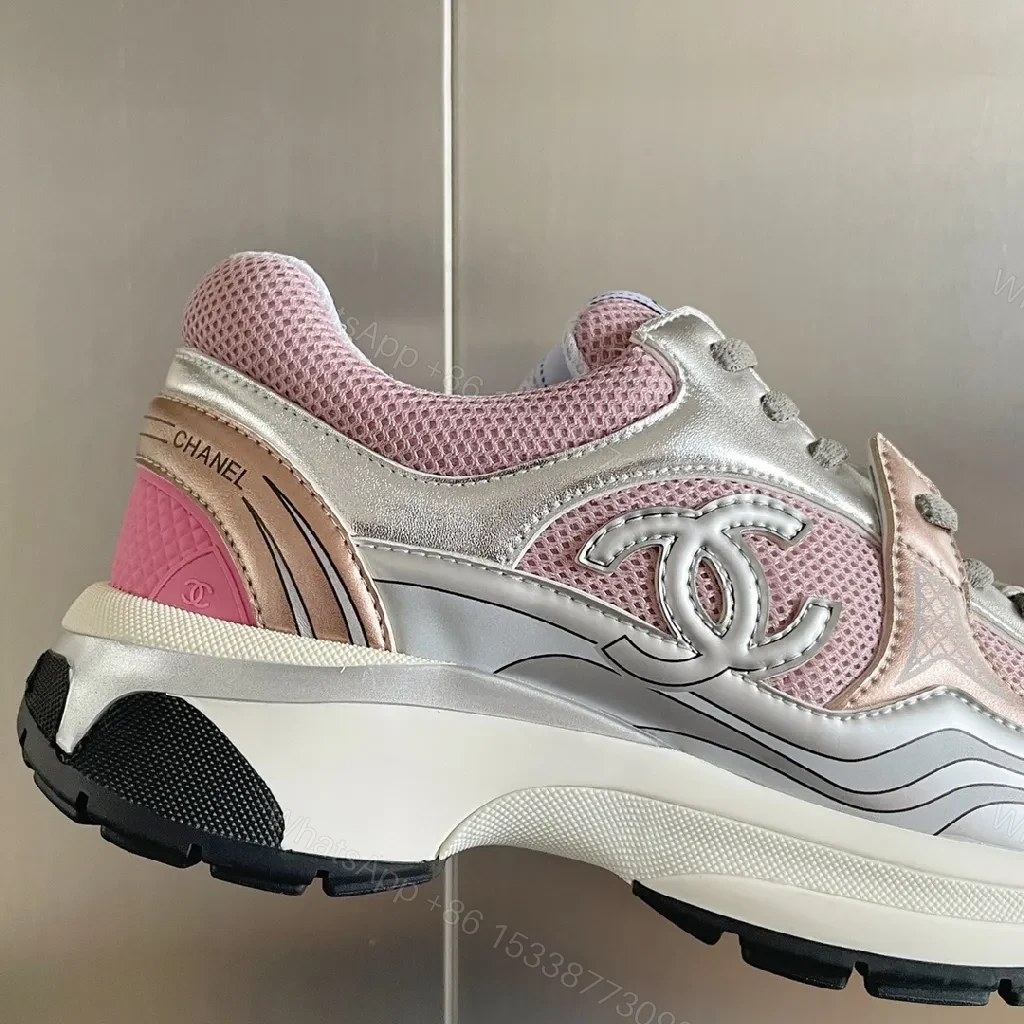 View 5 of Chic Rose-Suede High-Top Sneakers with Subtle Brilliance