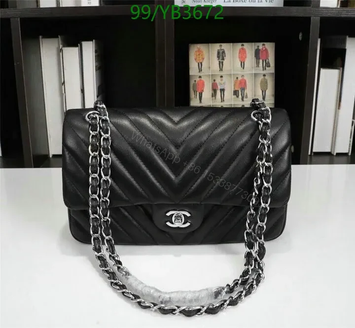 View 8 of Chanel Chevron Quilted Mini Rectangular Flap Bag – Black Leather