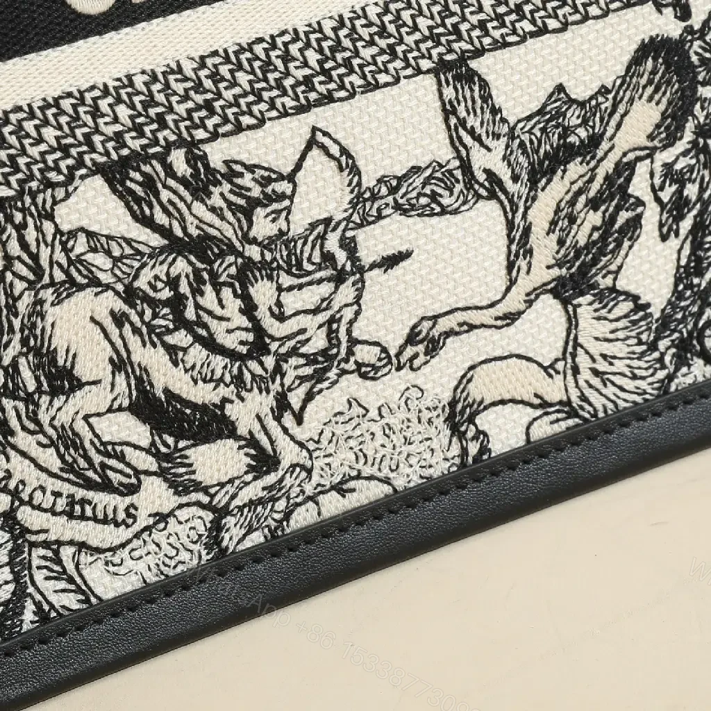 View 9 of Bold Black-White Tote: Structured, Crossbody-Ready Design