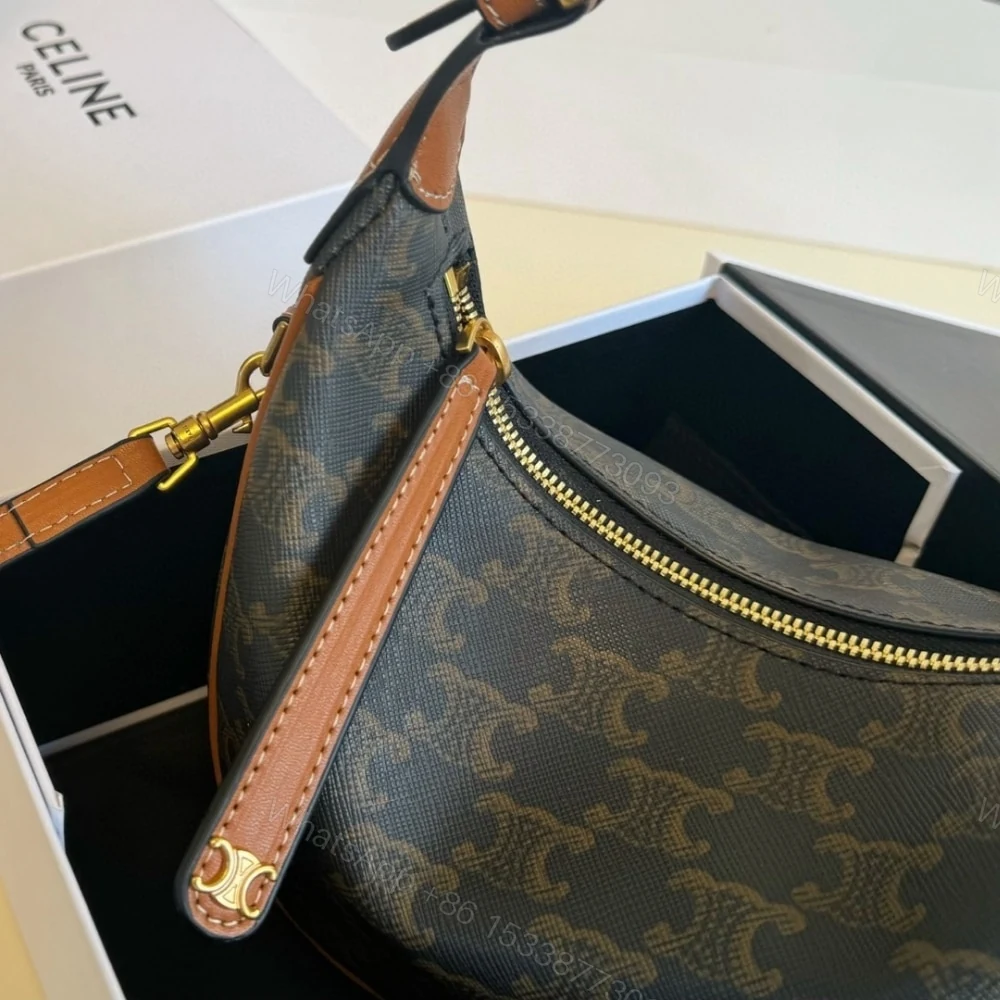 View 3 of CELINE TEEN LULU IN TRIOMPHE CANVAS TAN 20CM 120722FQM 04LU