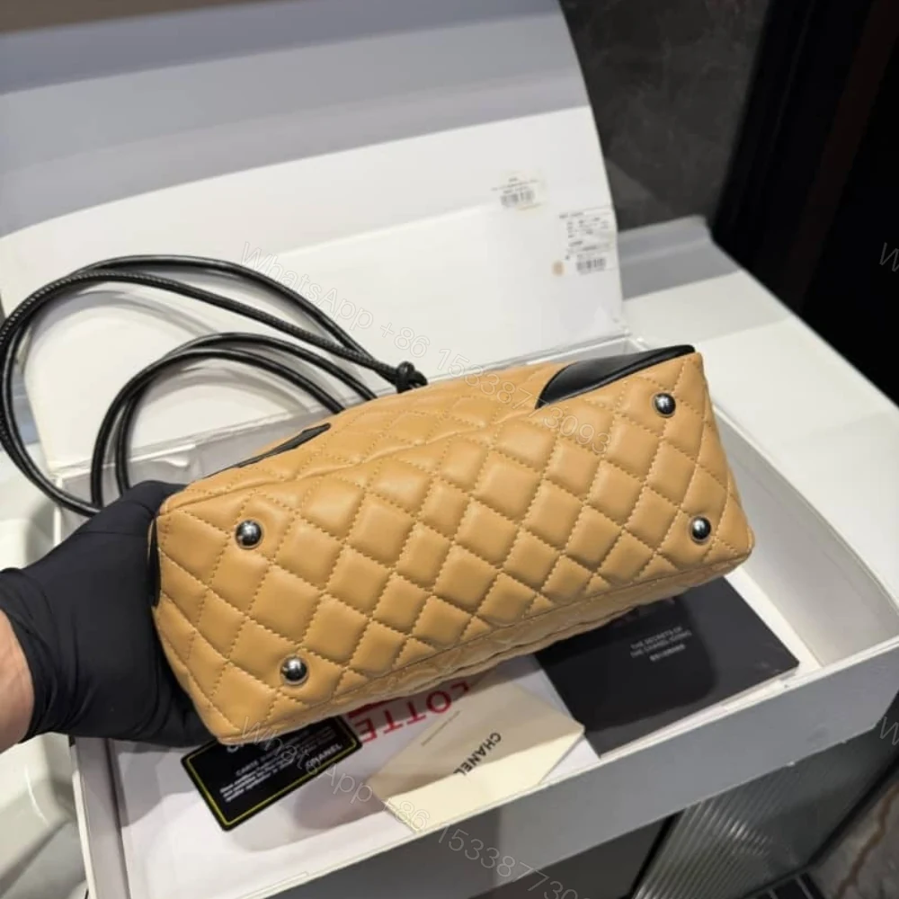 View 5 of Chanel Cambon Ligne Bowling Shoulder Bag Beige 27Cm
