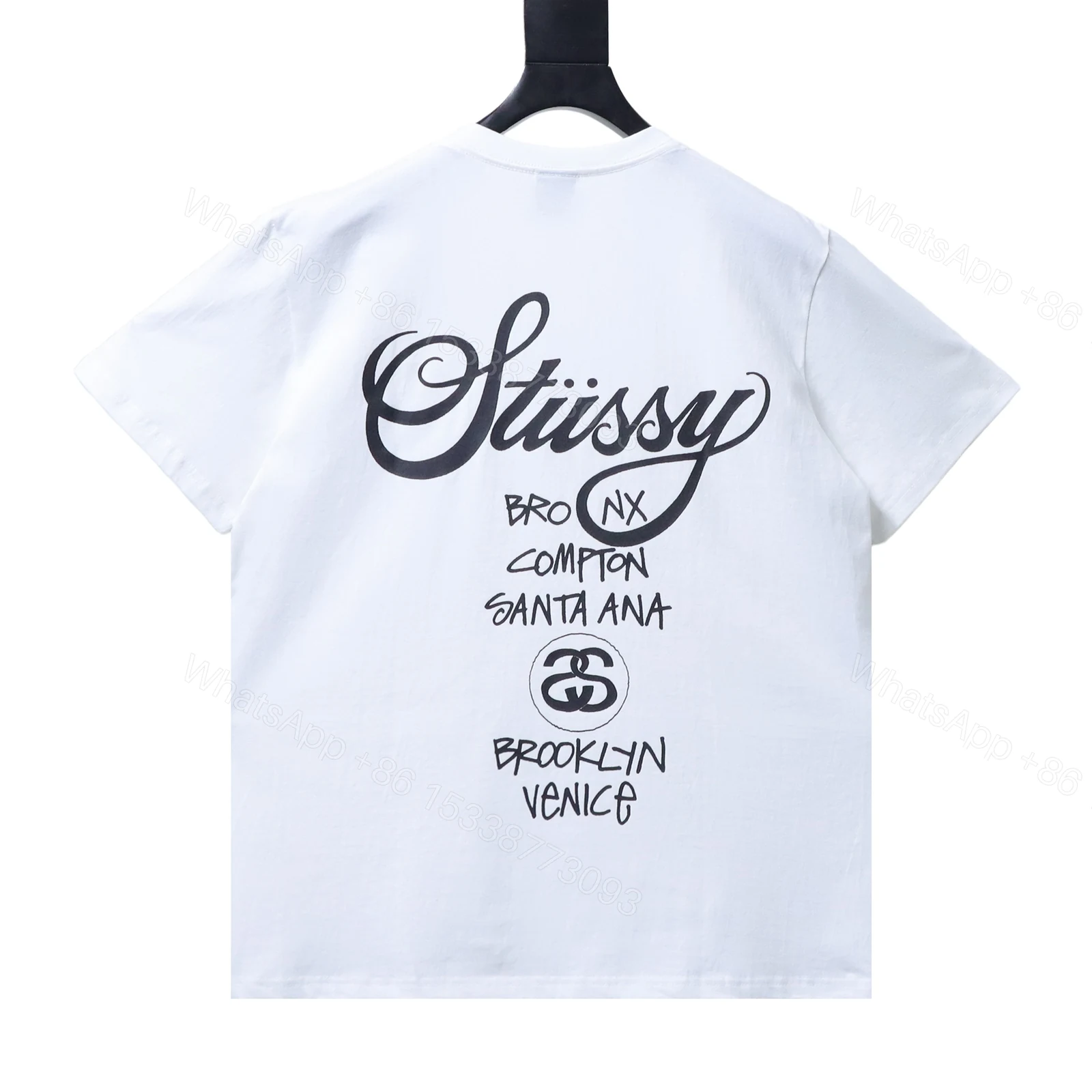 Stussy World Tour Collection Printed Short Sleeve Shirt 2 white — view 2