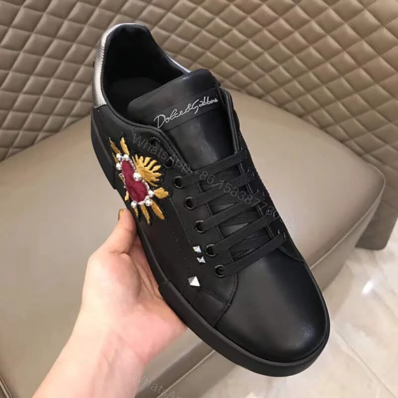 View 8 of DOLCE & GABBANA SNEAKERS PORTOFINO IN VITELLO NAPPATO CON PATCH – DG022