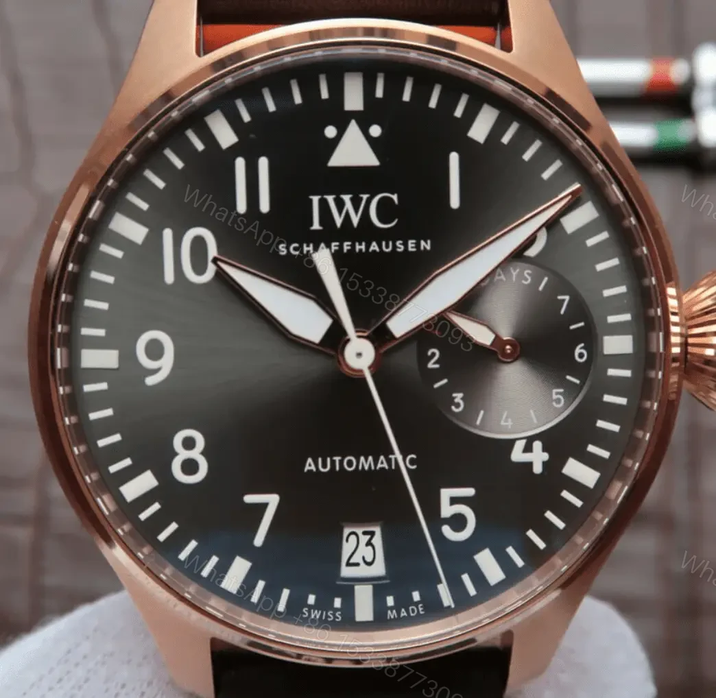 View 3 of IWC Big Pilot Replica Watch IW500901 GM Replica Black Dial