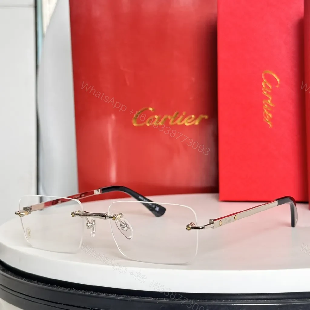 View 8 of Lux Rimless Glasses: Subtle Gold Accents, All-Day Comfort