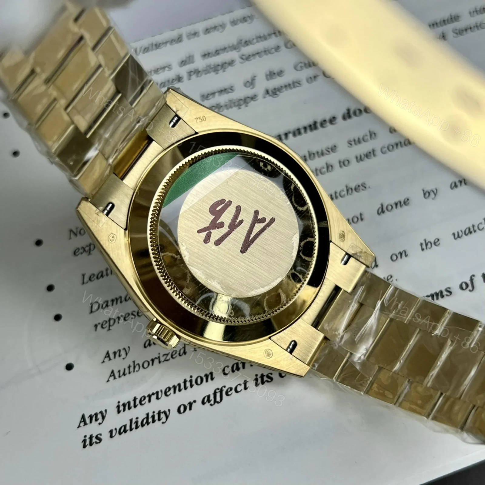 View 8 of Superclone Rolex Day-Date White Mother-of-Pearl Diamond Dial 128238-0123 36 mm