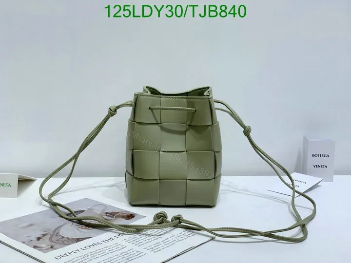 View 44 of Bottega Veneta Small Cross-Body Bucket Bag in Red BVF4722