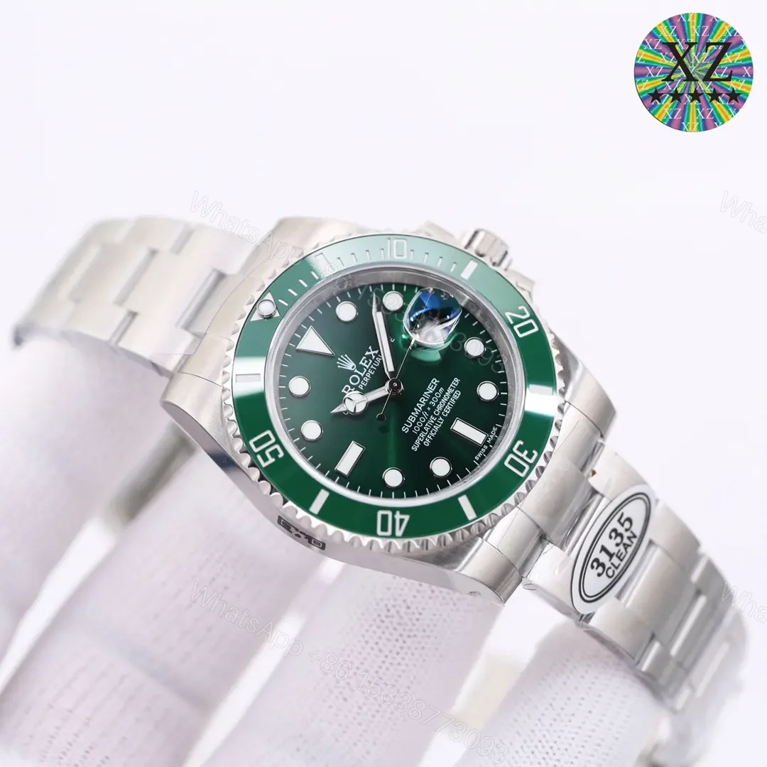 View 4 of MKS Factory Clean Factory ROLEX Submariner Green Ceramic Bezel Watch