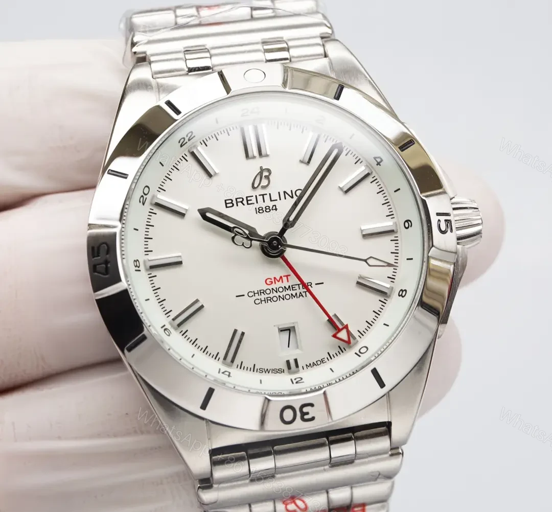 View 2 of Breitling Chronomat GMT 40 White Replica Steel Bracelet 40MM Premium A32398101A1A1