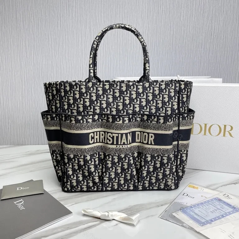 Iconic Dior Monogram Tote: Luxe Everyday Briefcase Style — view 1