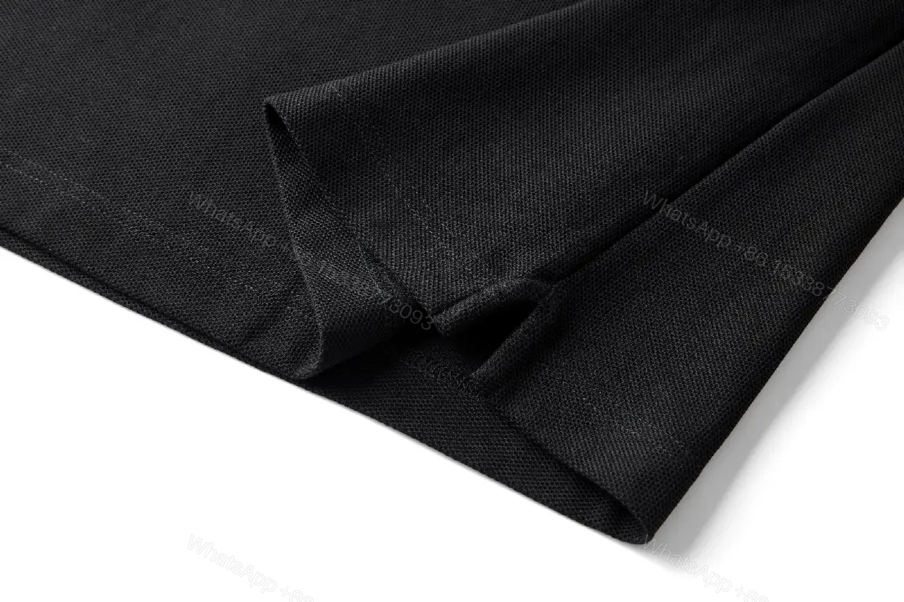 View 6 of Black Cotton Polo with Burberry Logo Embellishment Shirt