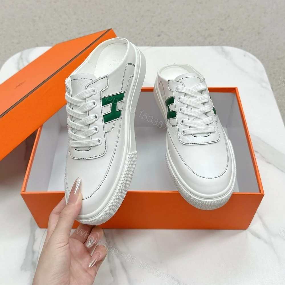 View 3 of Hermes Keep Sneaker Blanc And Vert Bouteille H251913ZH14400