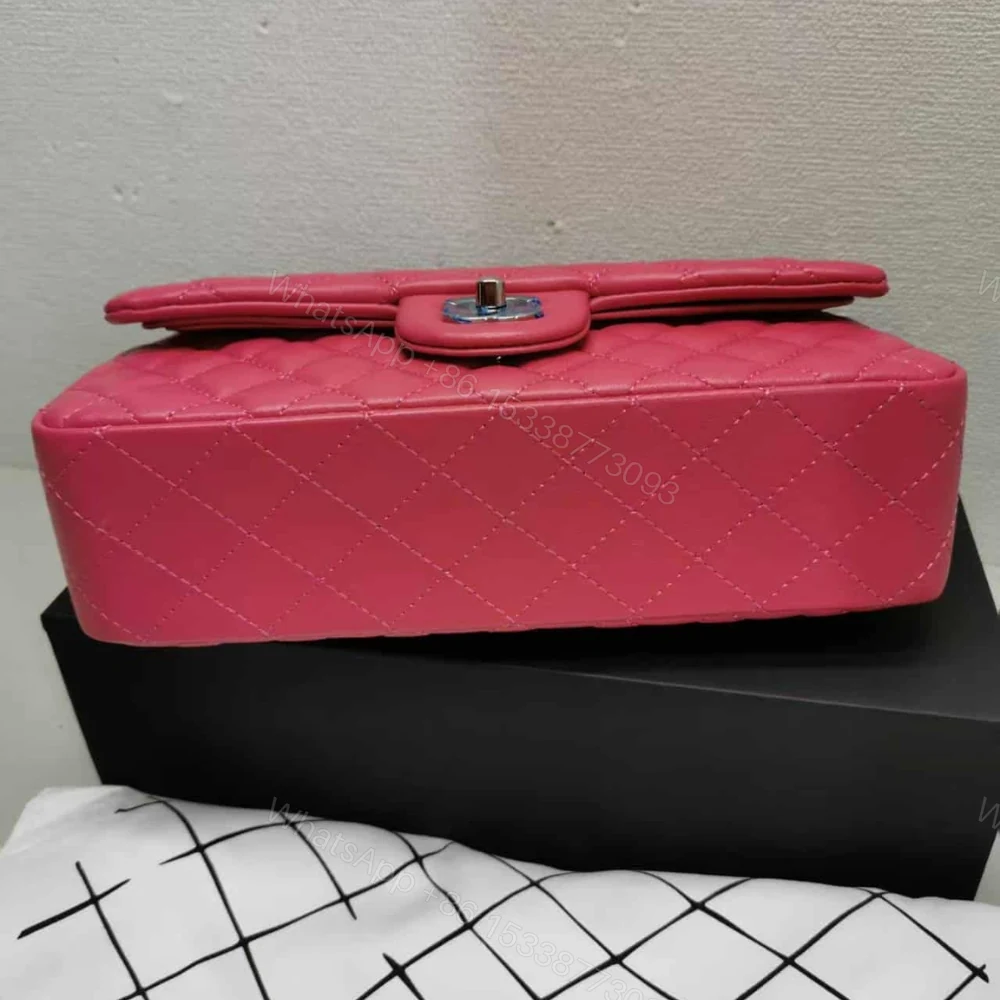 View 5 of Chanel Medium Classic Flap Silver Hardware Pink 25Cm