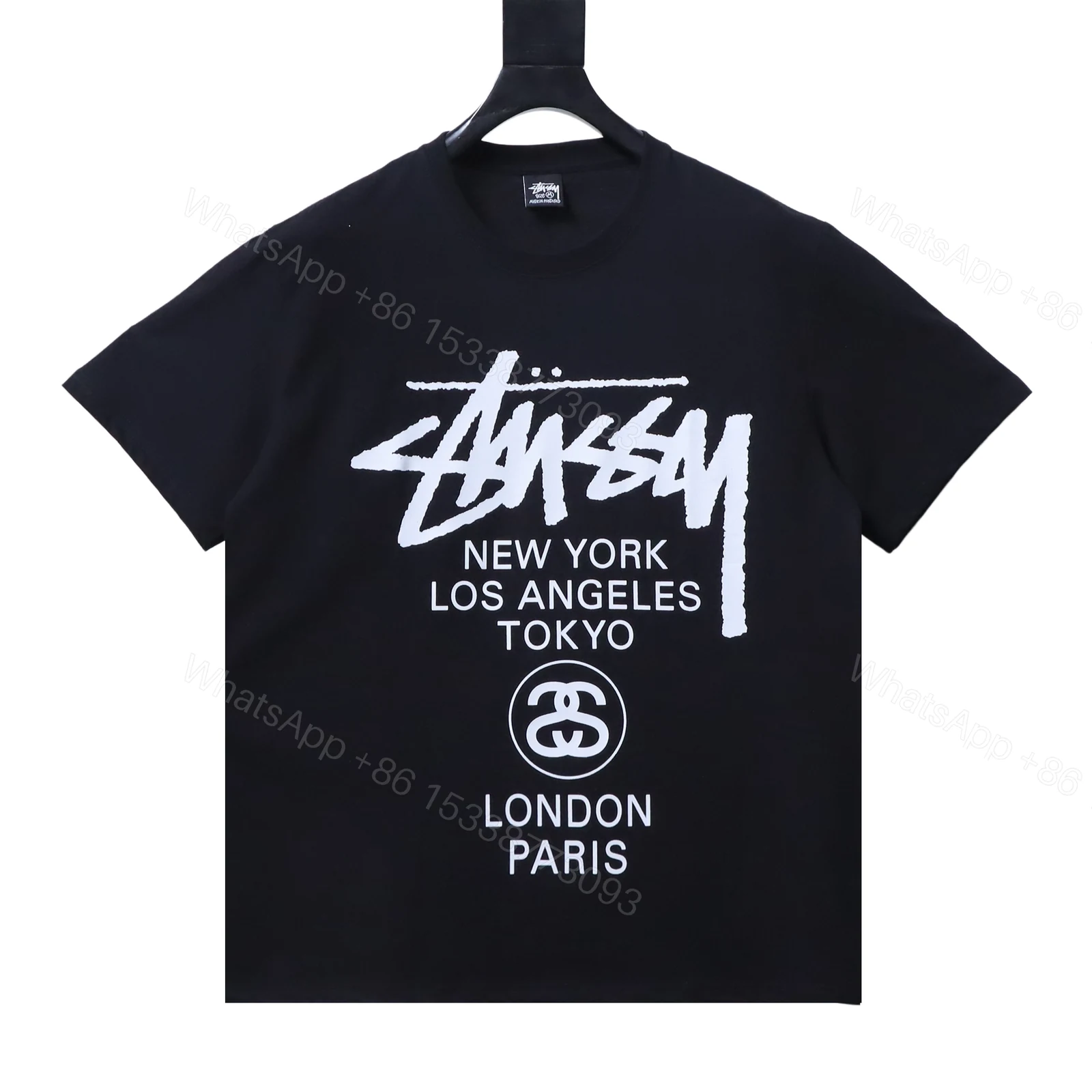 View 10 of Stussy World Tour Collection Printed Short Sleeve Shirt 2 Black