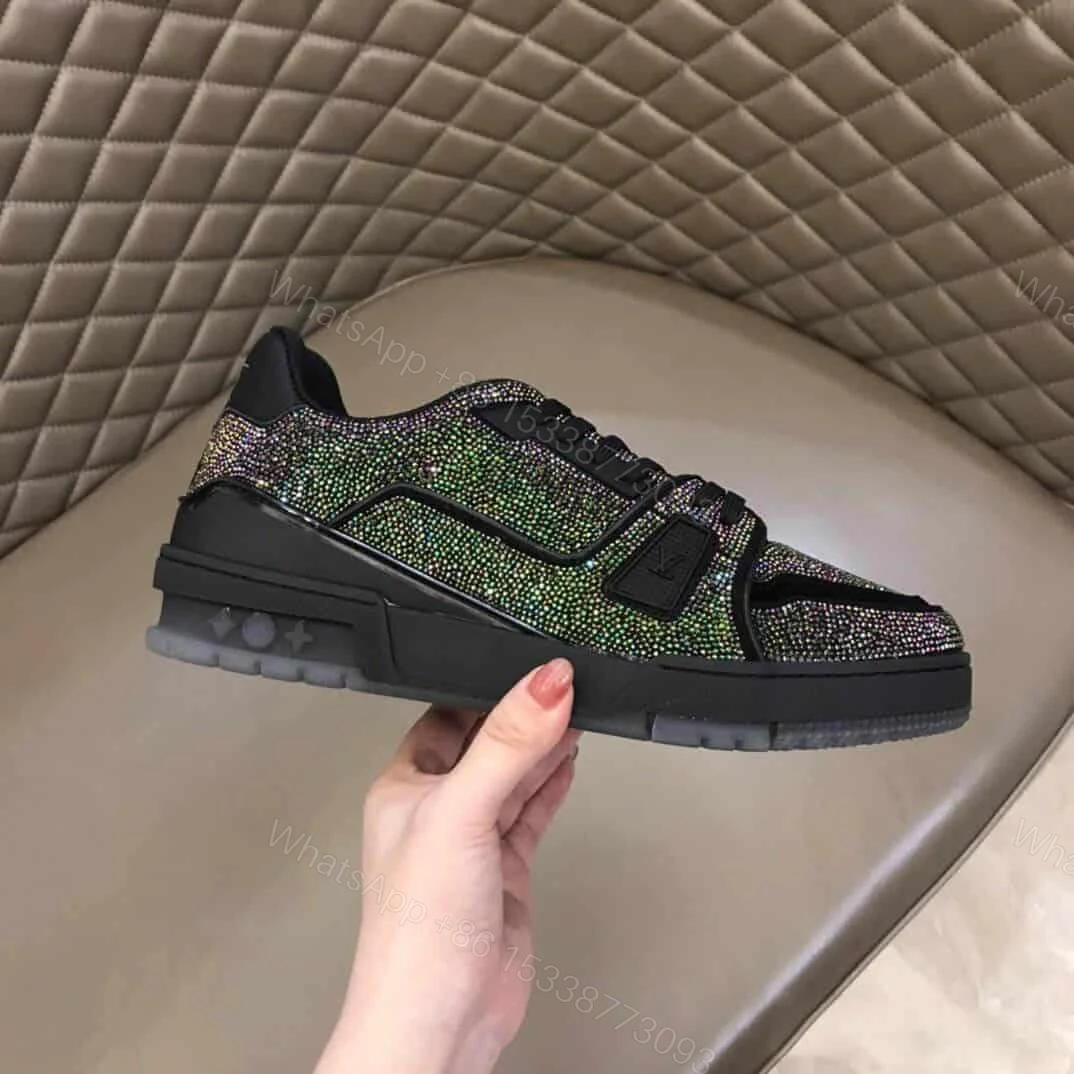 View 2 of LOUIS VUITTON GLITTER SNEAEKERS BLACK TRAINER – LV223