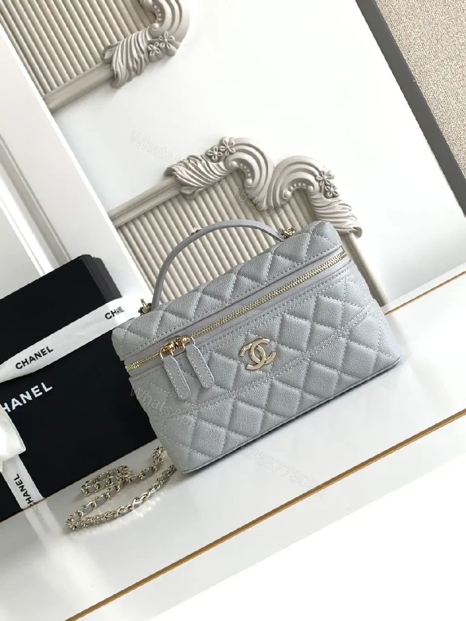 Quilted Mini Bag with Gold Hardware - Chic, Compact Luxury — view 1