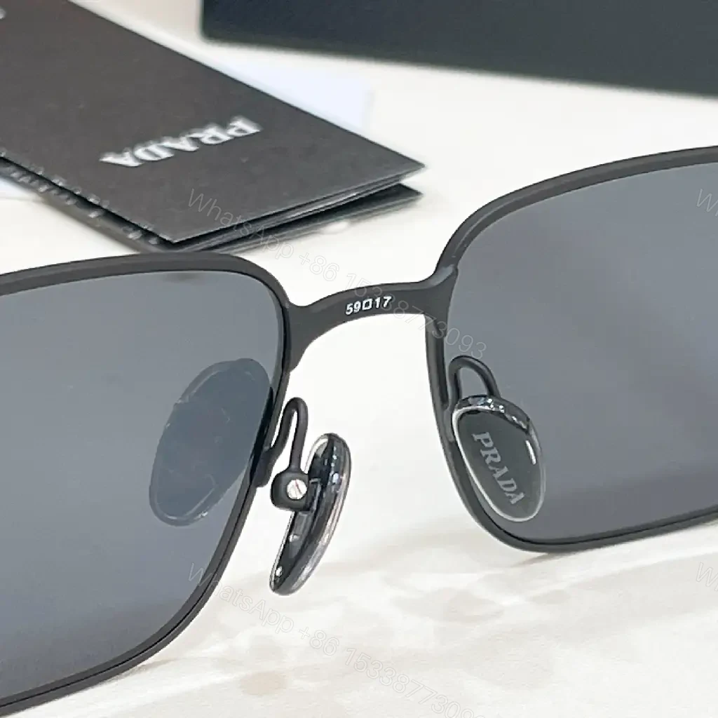 View 6 of Silver-Toned Metal Aviator Sunglasses with Gradient Lenses and Prada Logo