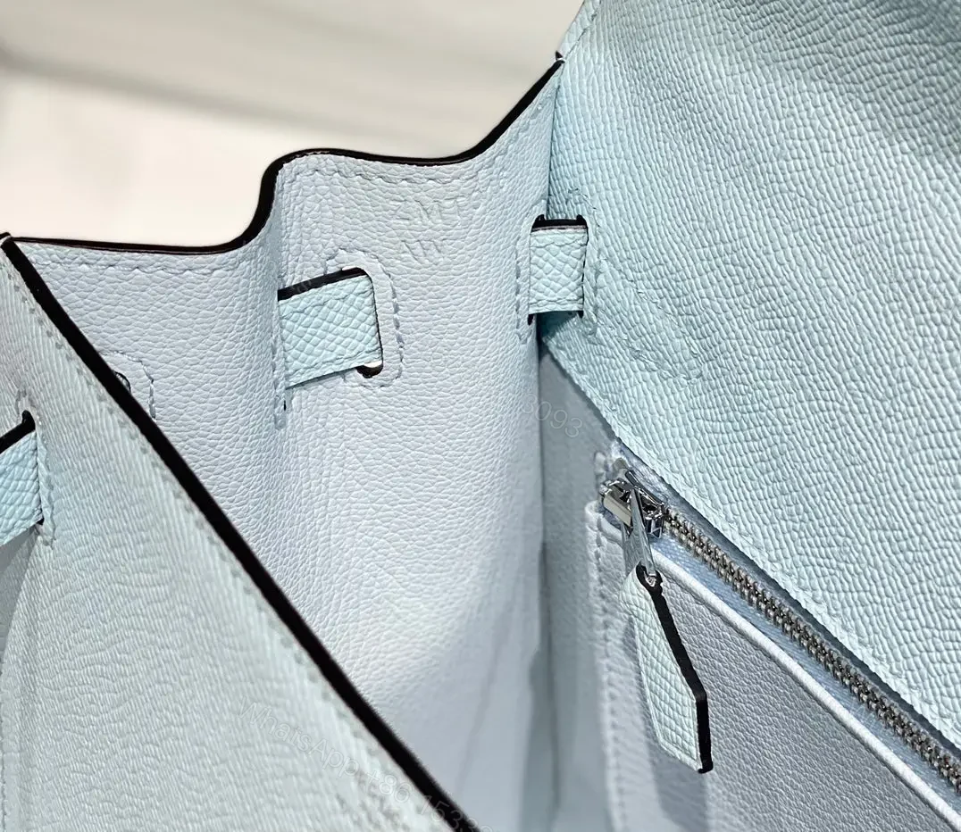 View 4 of HN 28CM IN BLUE BRUME EPSOM PALLADIUM HARDWARE