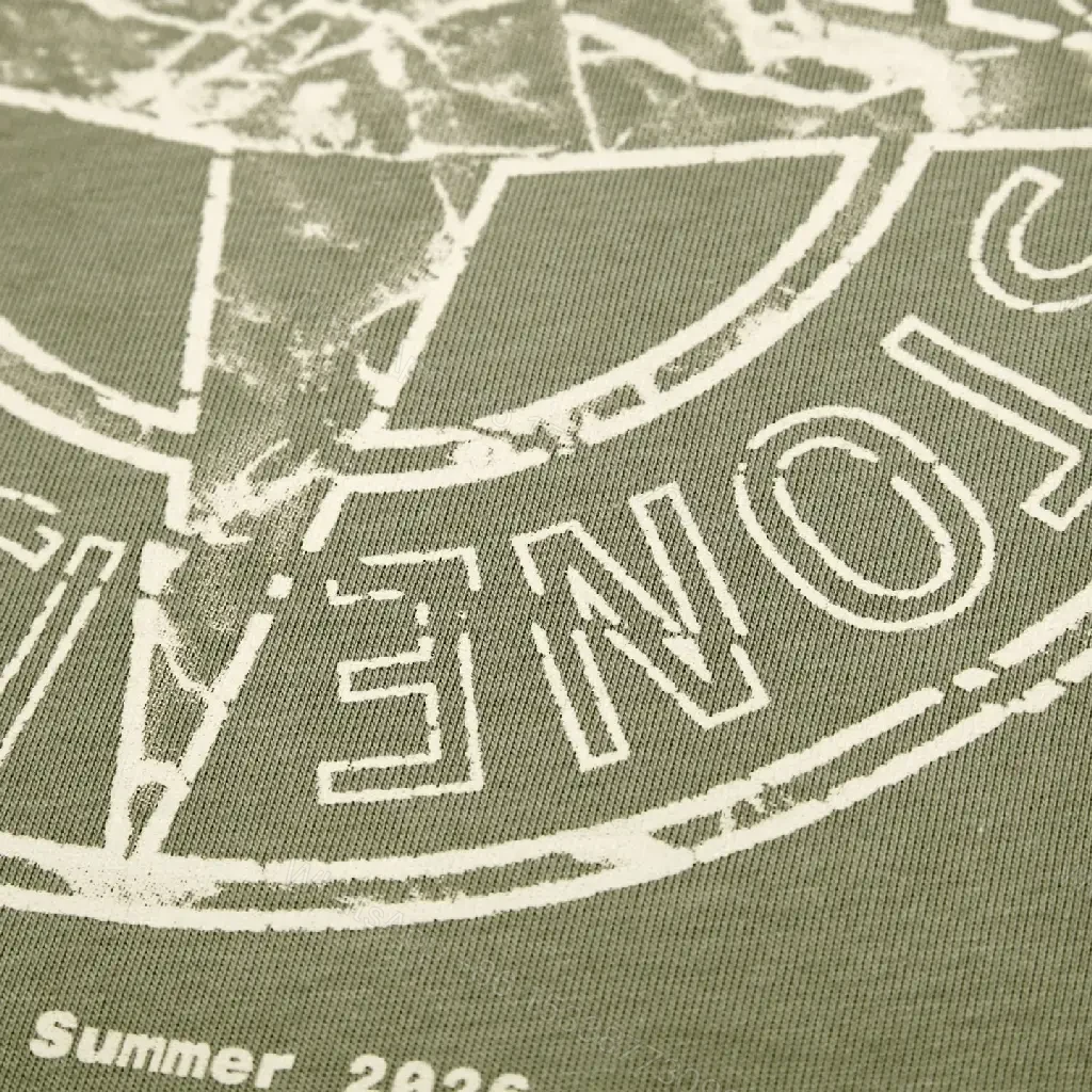 View 2 of Olive Cotton Tee: Minimalist Fit, Durable Luxury Shirt