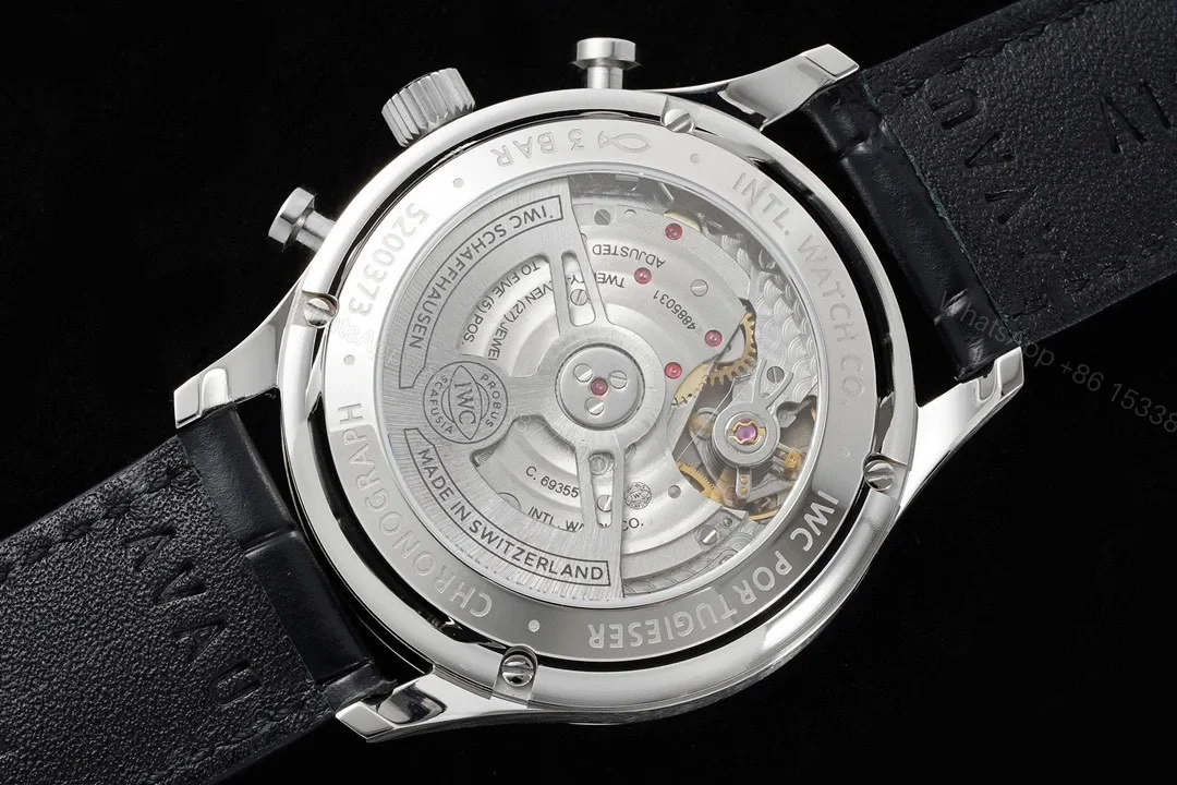 View 8 of IWC Portugieser Chronograph Stainless Steel / Burgundy Dial IW3716-16