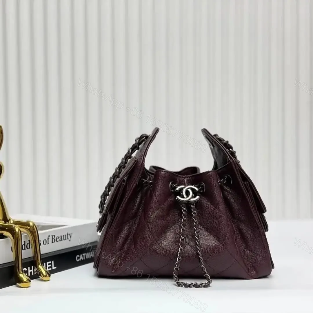 Chanel 25 Mini Burgundy Sliver Hardware — view 1