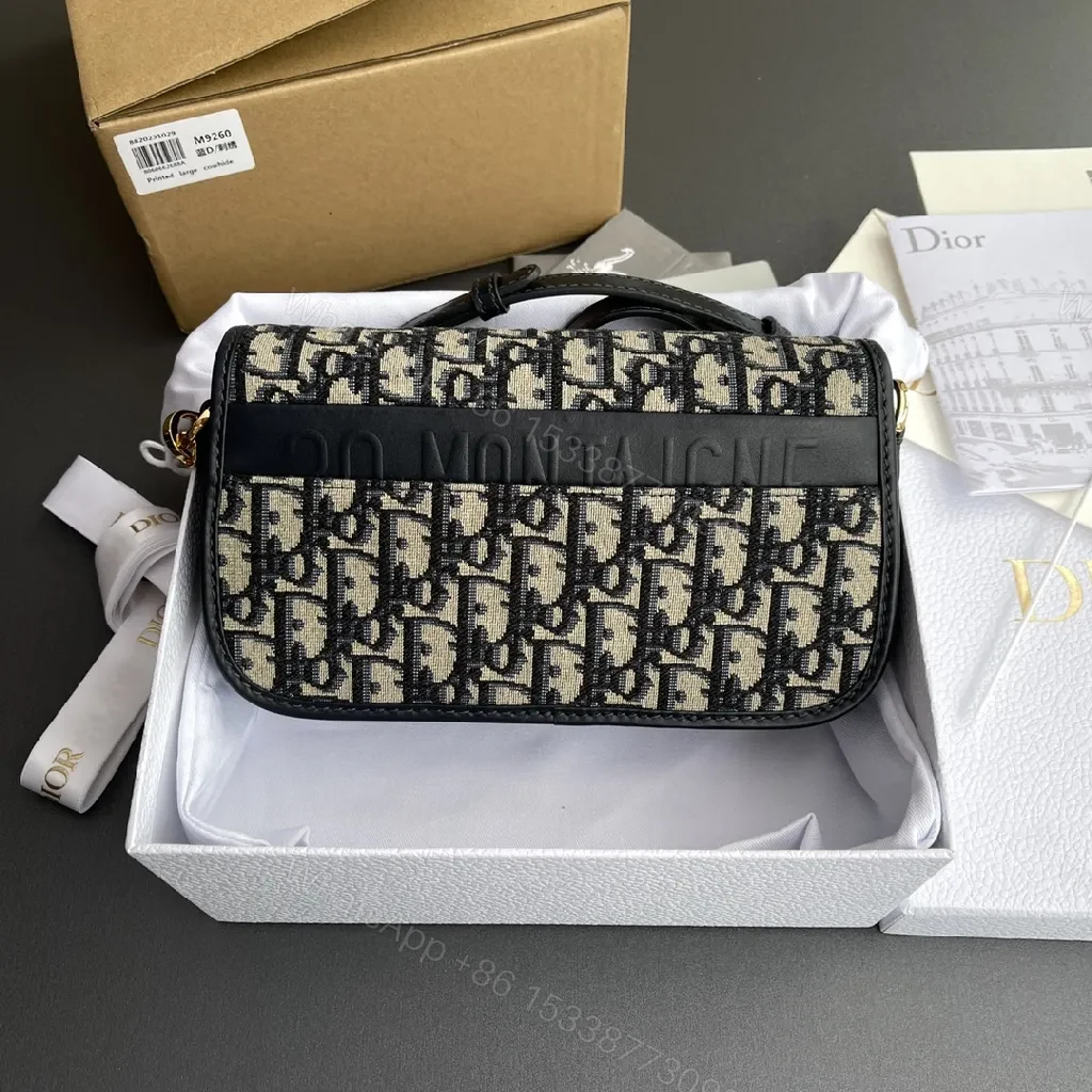 View 6 of Patterned Monogram Micro Bag with Gold Chain, Luxe Compact Accessory