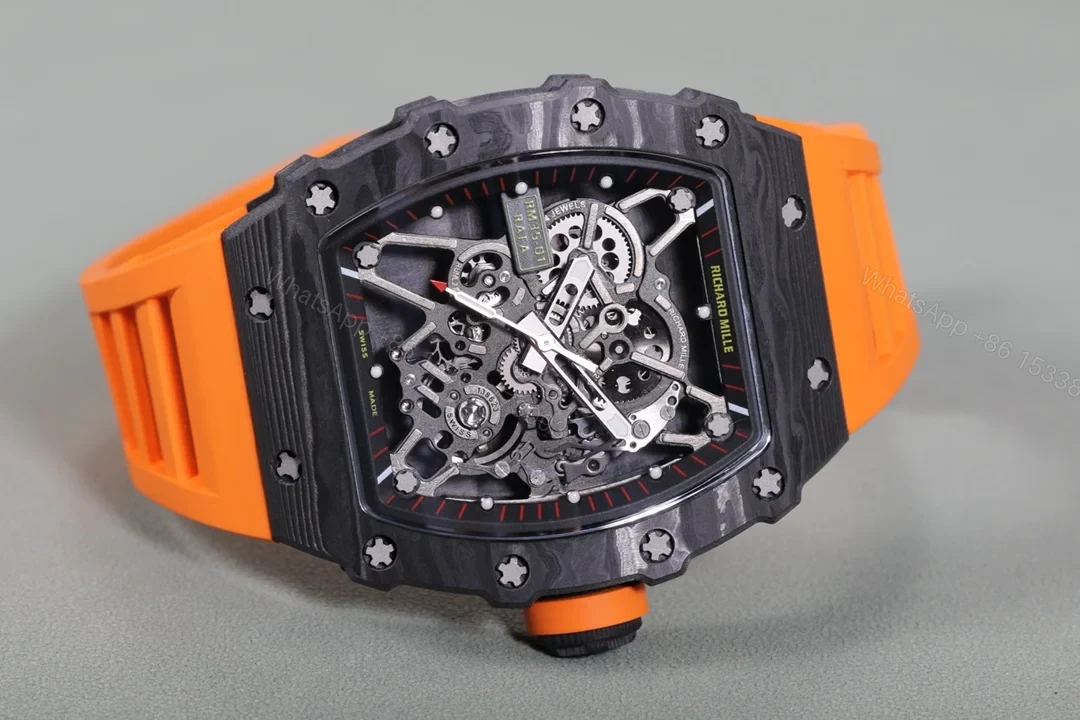 View 5 of Richard Mille RM35-01 NTPT Carbon Fiber RMUL3 Orange Strap Watch RM35-01-NTPT-ORANGE