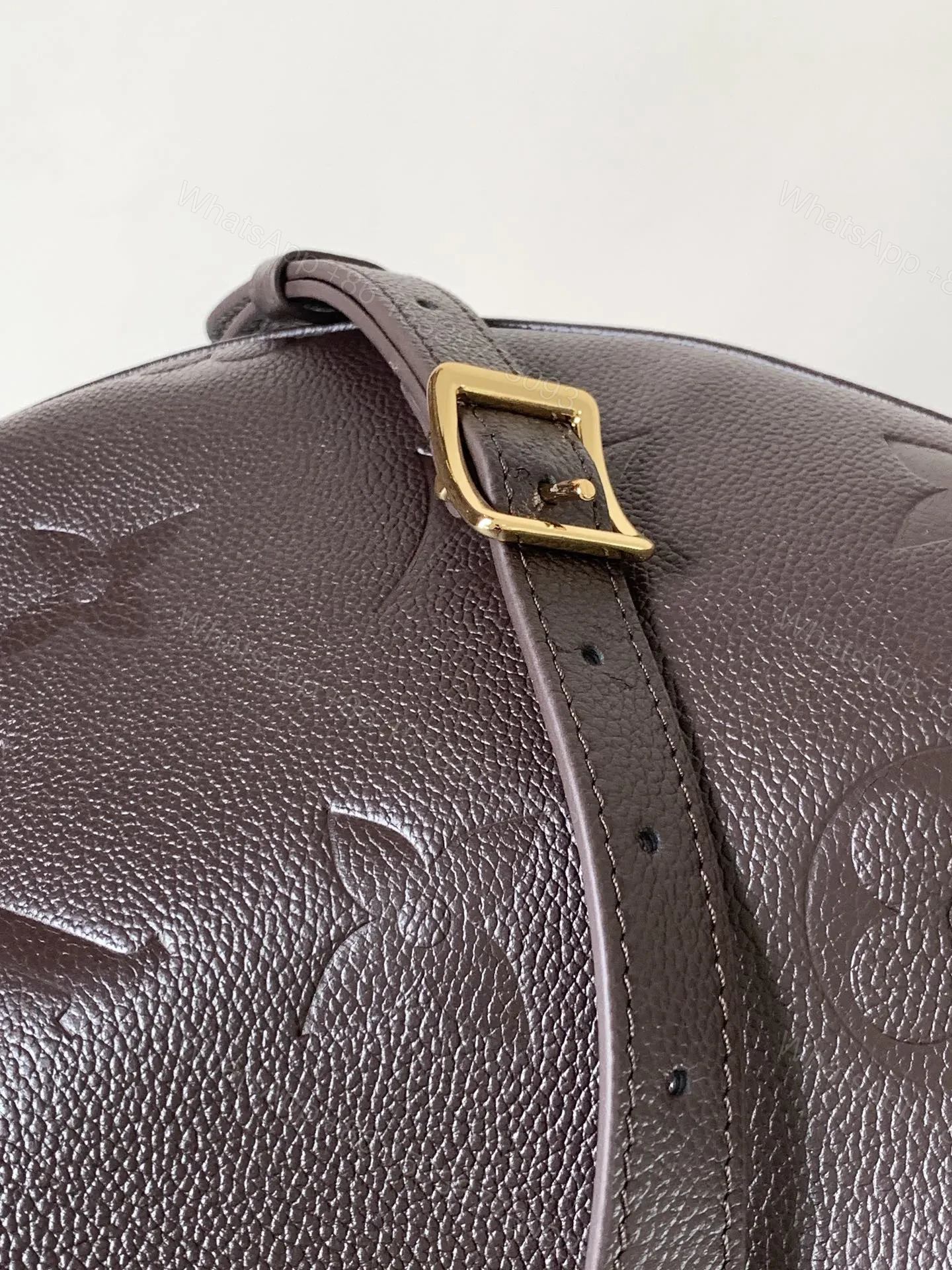 View 3 of LV LOOP HOBO 38 IN DARK BROWN MONOGRAM CALFSKIN EMBOSSED LOGO
