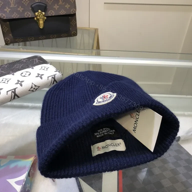 View 6 of Beige Moncler Knit Beanie: Subtle Warmth, Refined Silhouette
