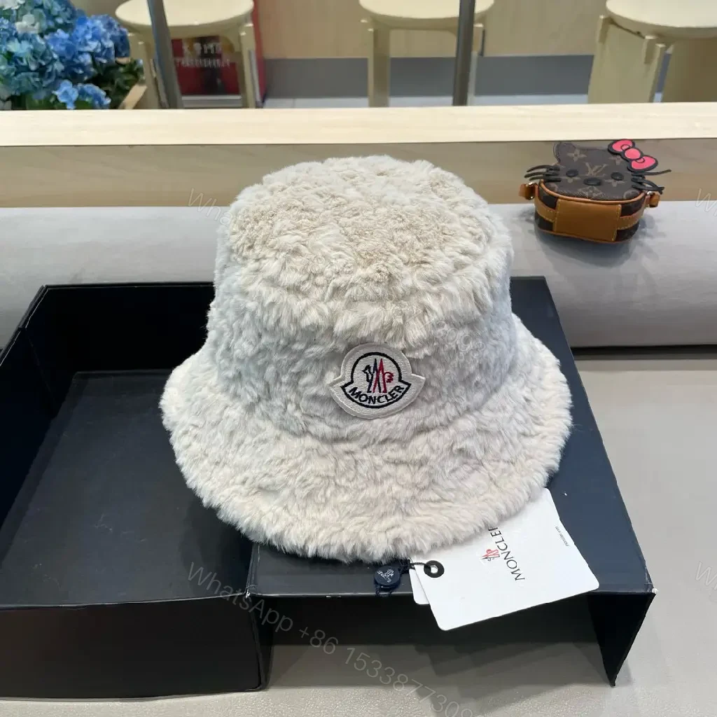 View 6 of Soft Fleece Hat with Logo Patch - Luxe Winter Accessory