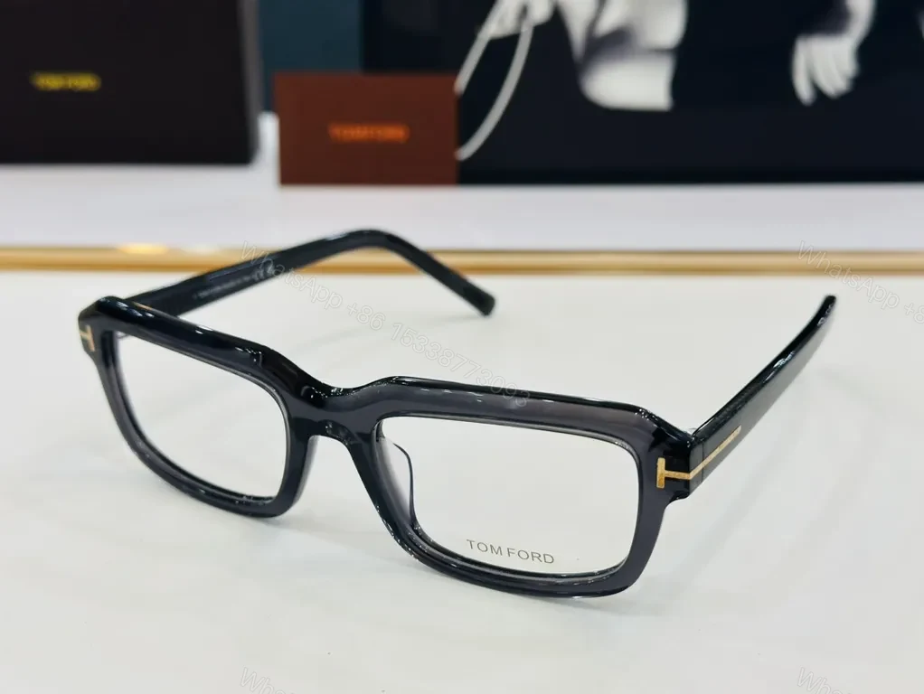 View 6 of Black Acetate Bold Frames - Designer Luxe Eyewear, Oversized Rectangular
